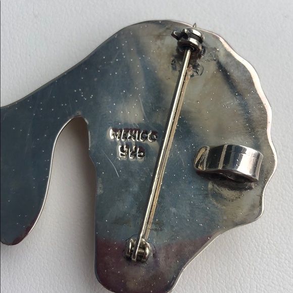 Puffy 80’s Sterling Silver Fish Pin-Pendant - Picture 4 of 8